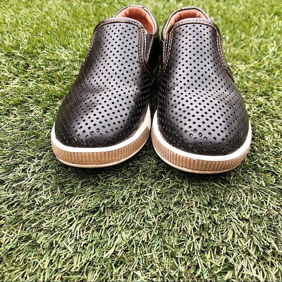 Deer Stags Slip-On holes Jace Leather Shoes Boys S - Picture 2 of 6